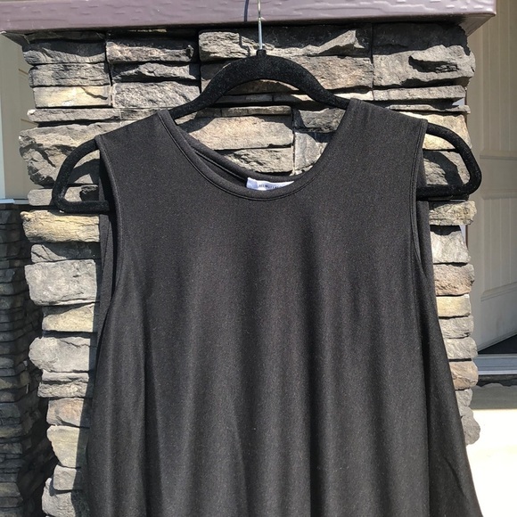 Helmut Lang Sync  Sleeveless Draped Jersey Dress in Black - Picture 6 of 8